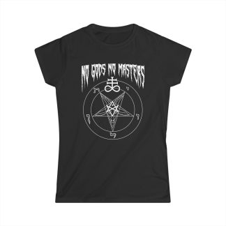 No Gods No Masters Satanic Baphomet Devil Women’s Tee
