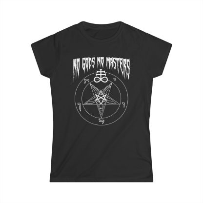 No Gods No Masters Satanic Baphomet Devil Women’s Tee