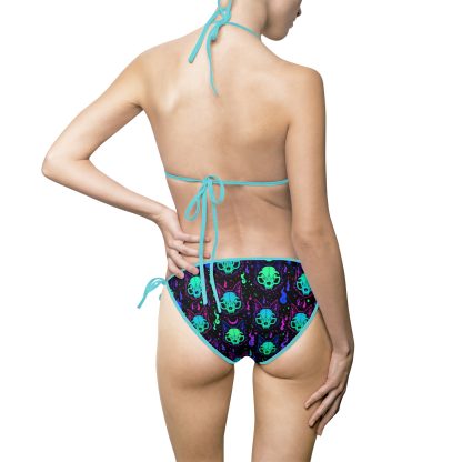 Women's Vibrant Cat Skulls Bikini - Image 3