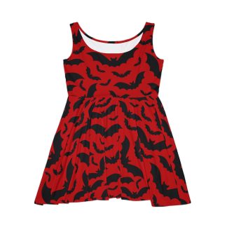 Crimson Bats Skater Dress