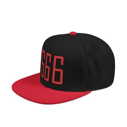 Embroidered 666 Flat Bill Cap - Image 3