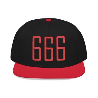 Embroidered 666 Flat Bill Cap