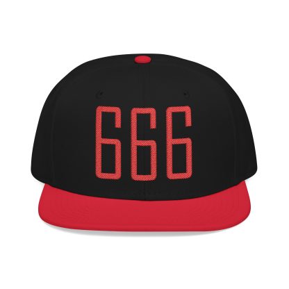 Embroidered 666 Flat Bill Cap